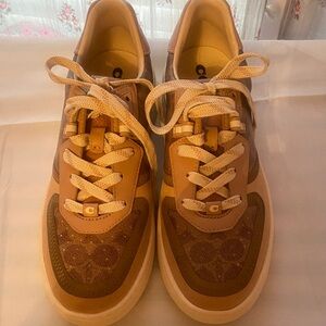 Coach Beige and Cream Sneakers